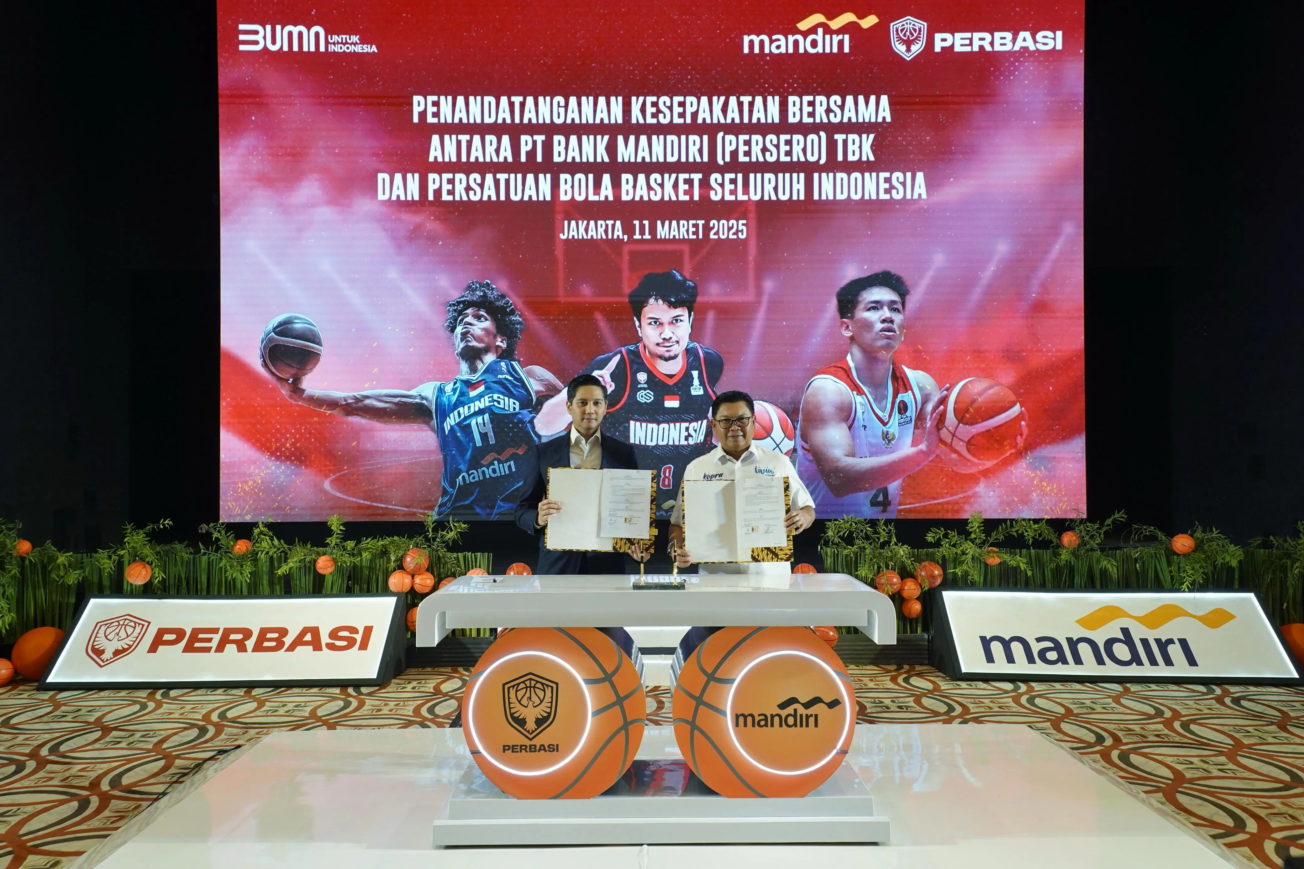 DPP PERBASI Bersama Bank Mandiri Sepakat Perkuat Ekosistem Bola Basket Indonesia Bersaing di Level Internasional