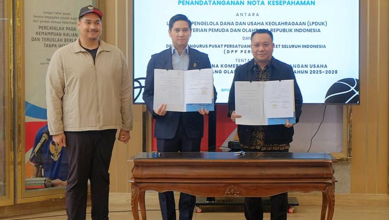 DPP PERBASI Jalin Kerja Sama Dengan LPDUK Kemenpora Kembangkan Industri Bola Basket Indonesia