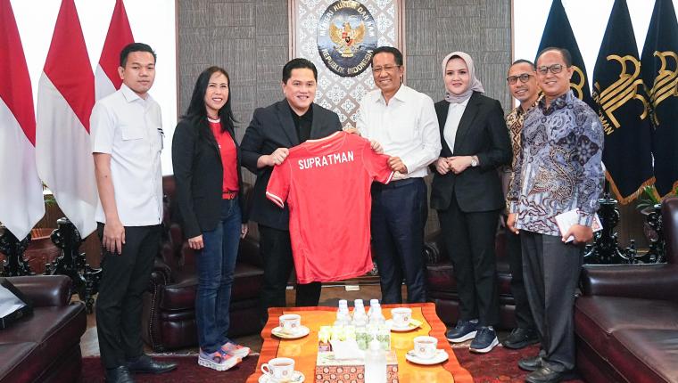 Sekjen PERBASI Bersama Ketum PSSI Kompak Temui Menkumham Bangun Timnas Yang Kuat di Masa Depan